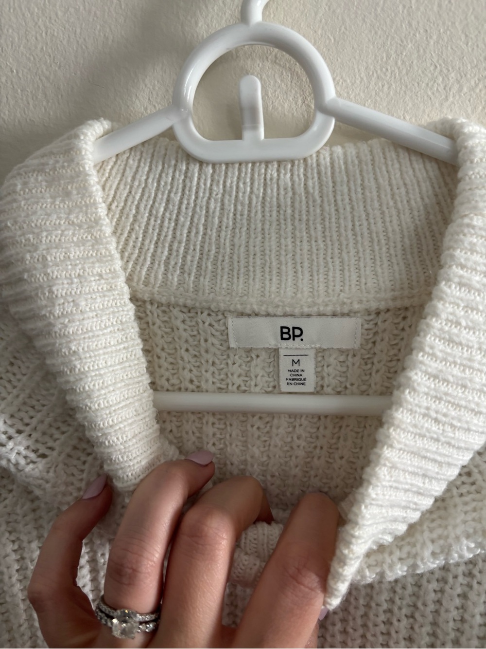 bp White Ribbed Sweater - Picture 3 of 3
